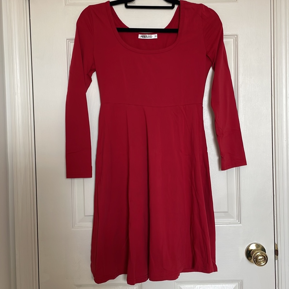 MS Basic Red Dress - Size S - Picture 2 of 4